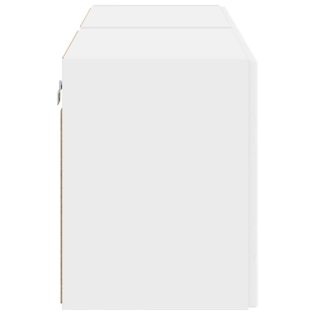 Ντουλάπι Τηλεόρασης Τοίχου 2 pcs Λευκό 59,5 x 31 x 40 εκ - Pakobazaar