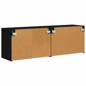 Ντουλάπι Τηλεόρασης Τοίχου 2 pcs Μαύρο 59,5 x 31 x 40 εκ - Pakobazaar