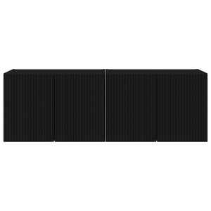Ντουλάπι Τηλεόρασης Τοίχου 2 pcs Μαύρο 59,5 x 31 x 40 εκ - Pakobazaar