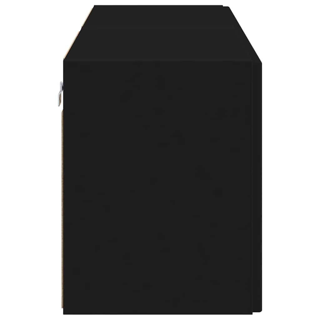 Ντουλάπι Τηλεόρασης Τοίχου 2 pcs Μαύρο 59,5 x 31 x 40 εκ - Pakobazaar