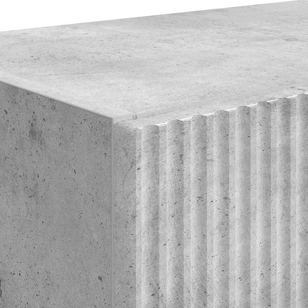 Ντουλάπι Τηλεόρασης Τοίχου Επιτοίχιο 2 pcs Σκυρόδεμα Γκρι