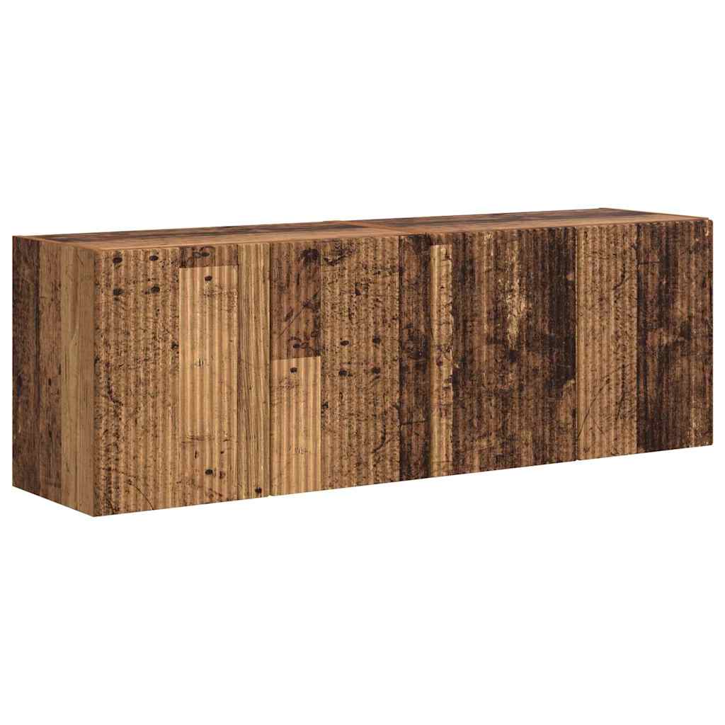 Ντουλάπι Τηλεόρασης Τοίχου 2 pcs Παλιό Ξύλο 59,5 x 31 x 40 εκ