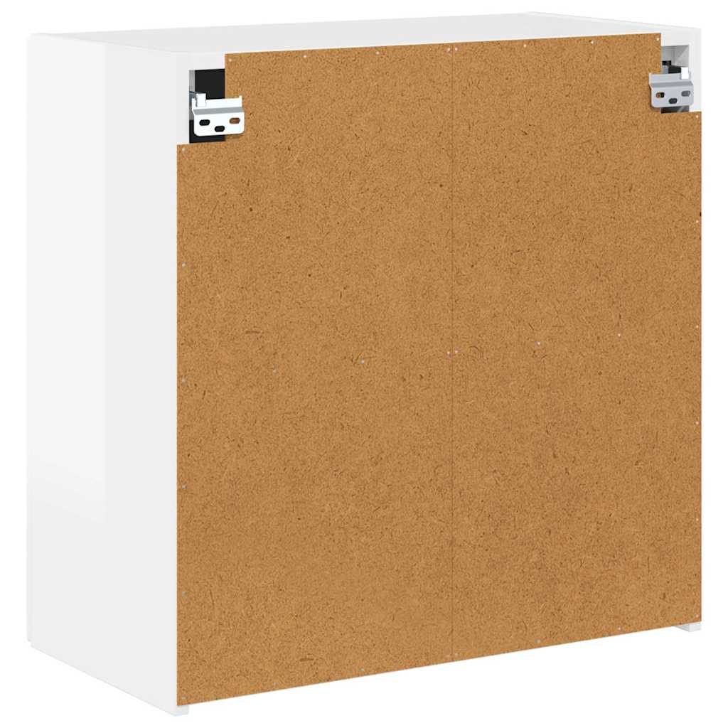 Ντουλάπι Τηλεόρασης Τοίχου Επιτοίχιο Υψηλής γυαλάδας λευκό