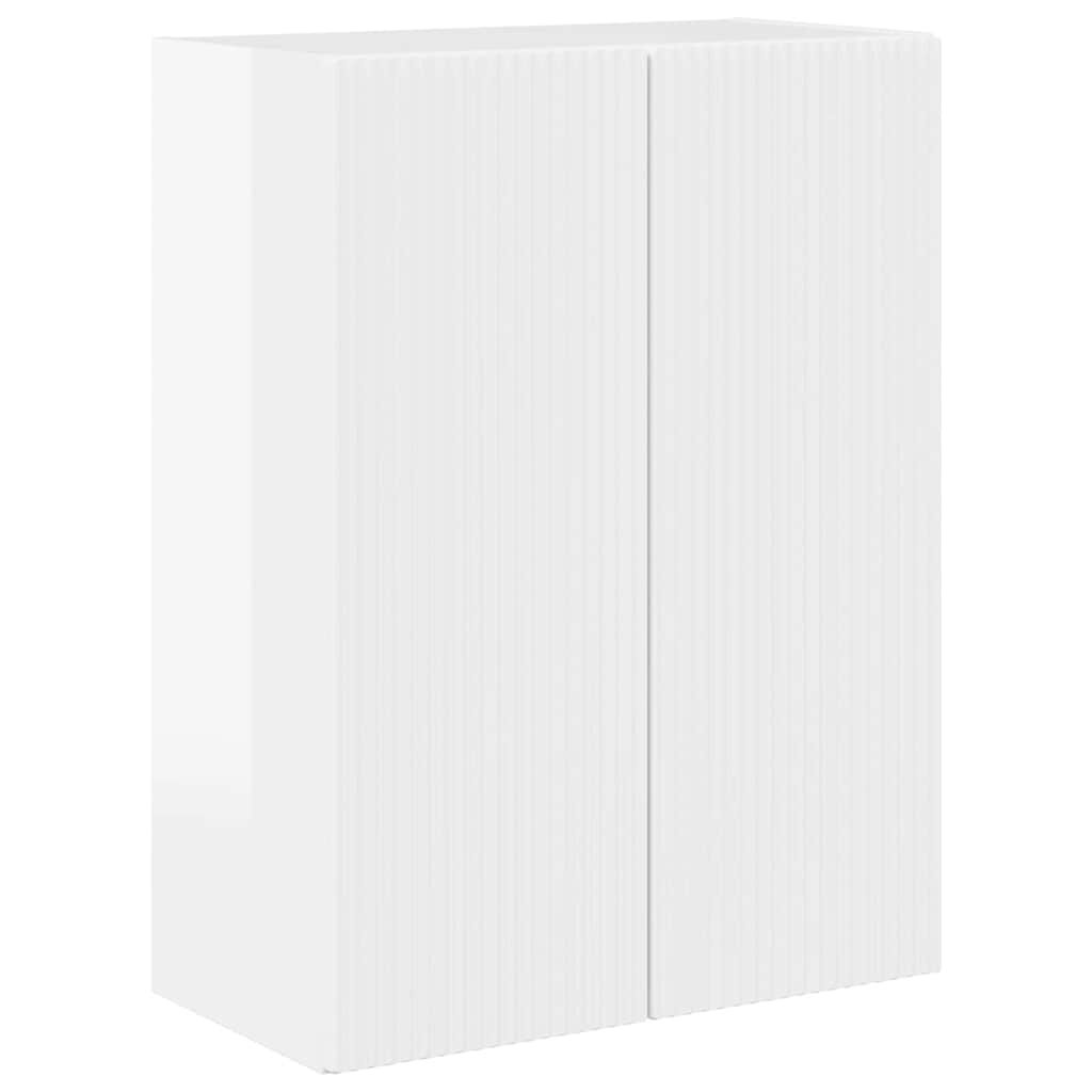 Ντουλάπι Τηλεόρασης Τοίχου Επιτοίχιο Υψηλής γυαλάδας λευκό