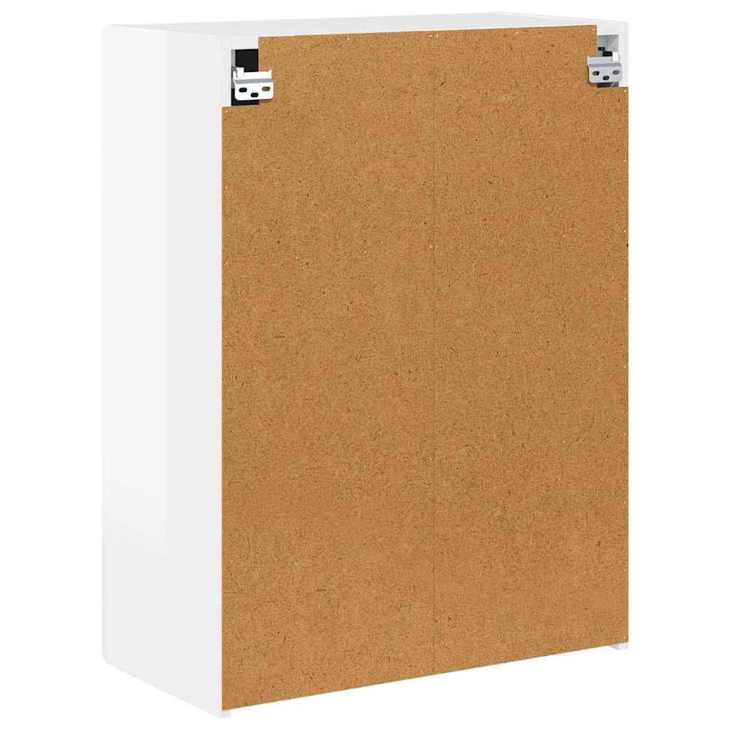 Ντουλάπι Τηλεόρασης Τοίχου Επιτοίχιο Υψηλής γυαλάδας λευκό