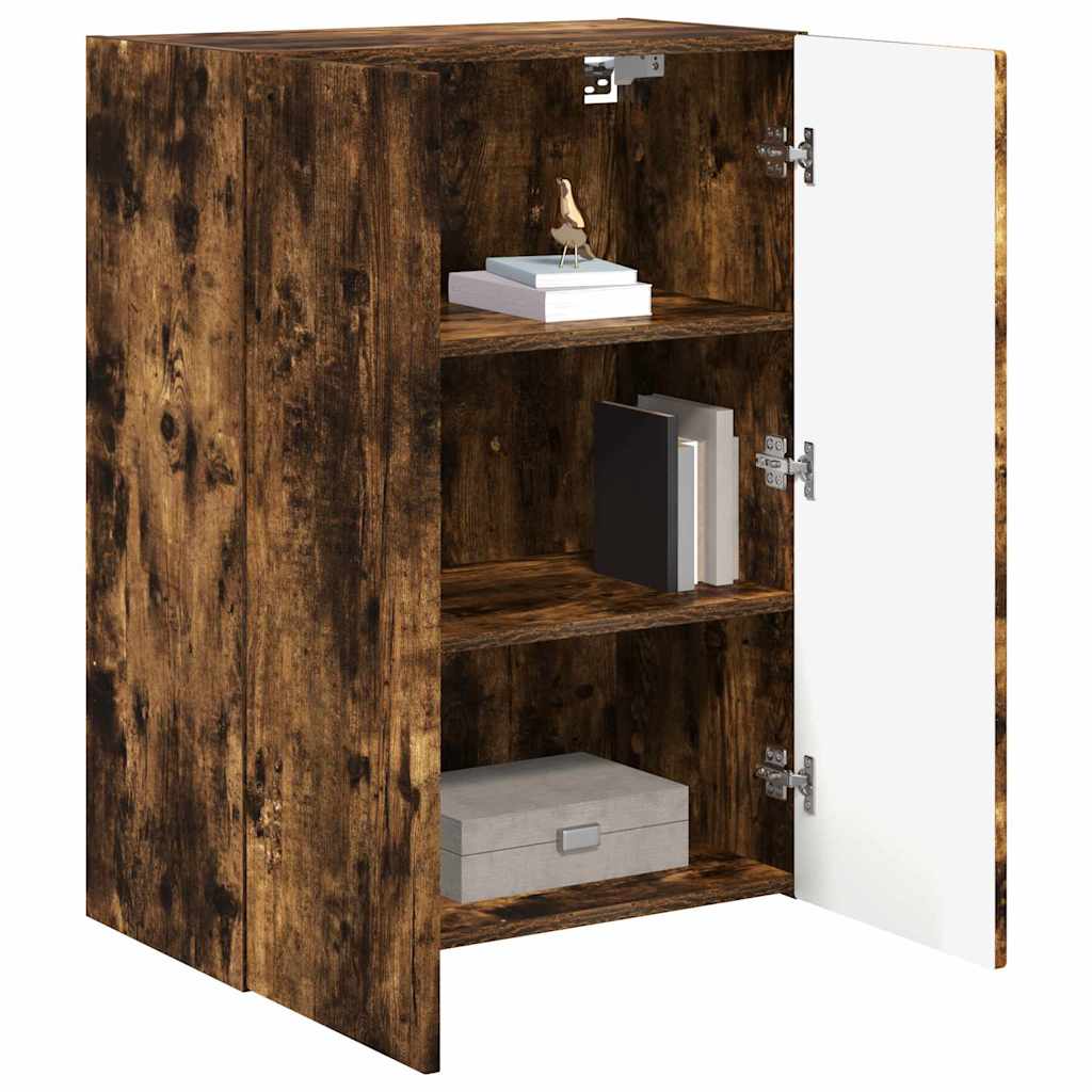 Ντουλάπι Τηλεόρασης Τοίχου Καπνιστό Δρύς 59,5 x 31 x 80 εκ