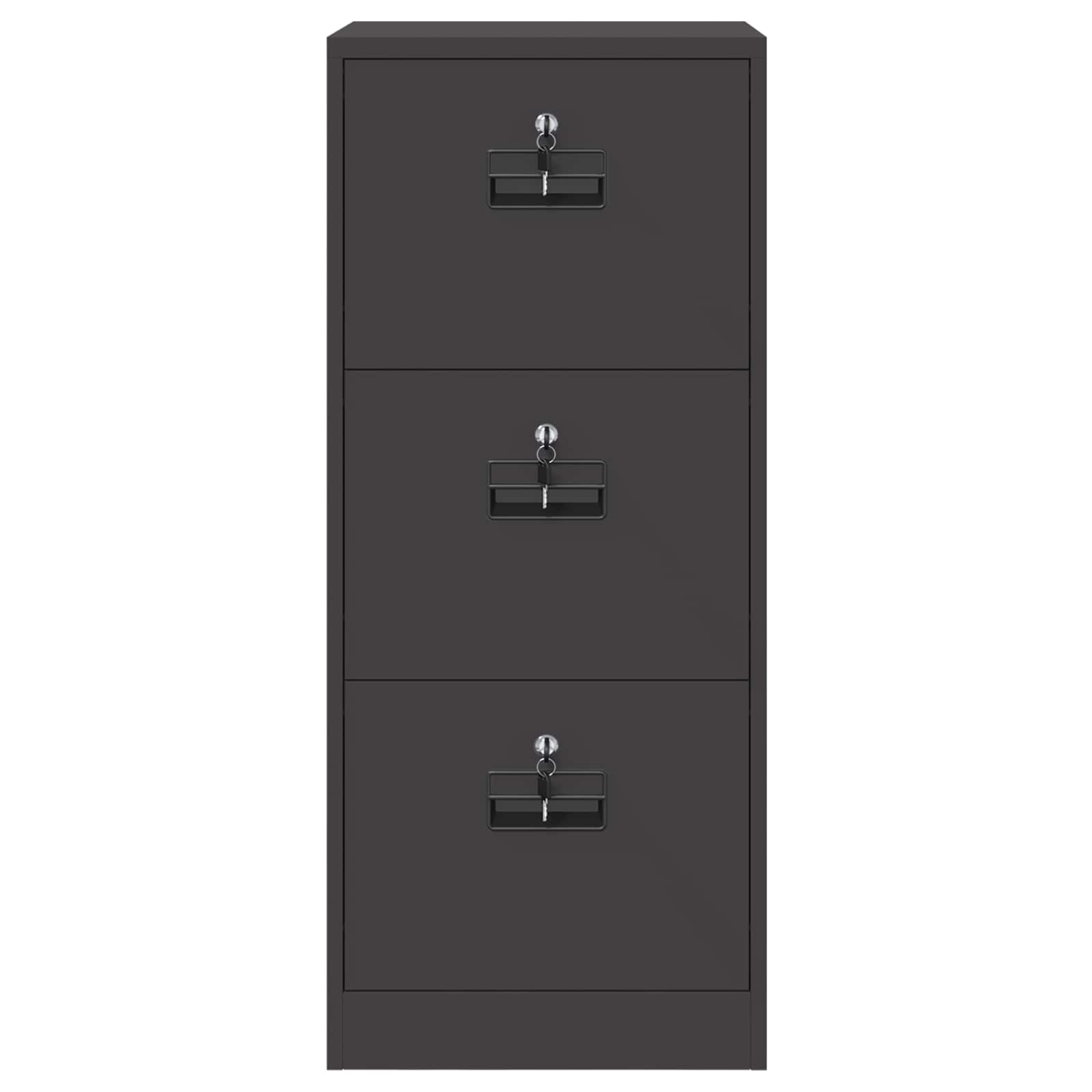 Ντουλάπα Αρχείων με συρτάρι με ράφι Μαύρο 45,5 x 42 x 106,5 εκ
