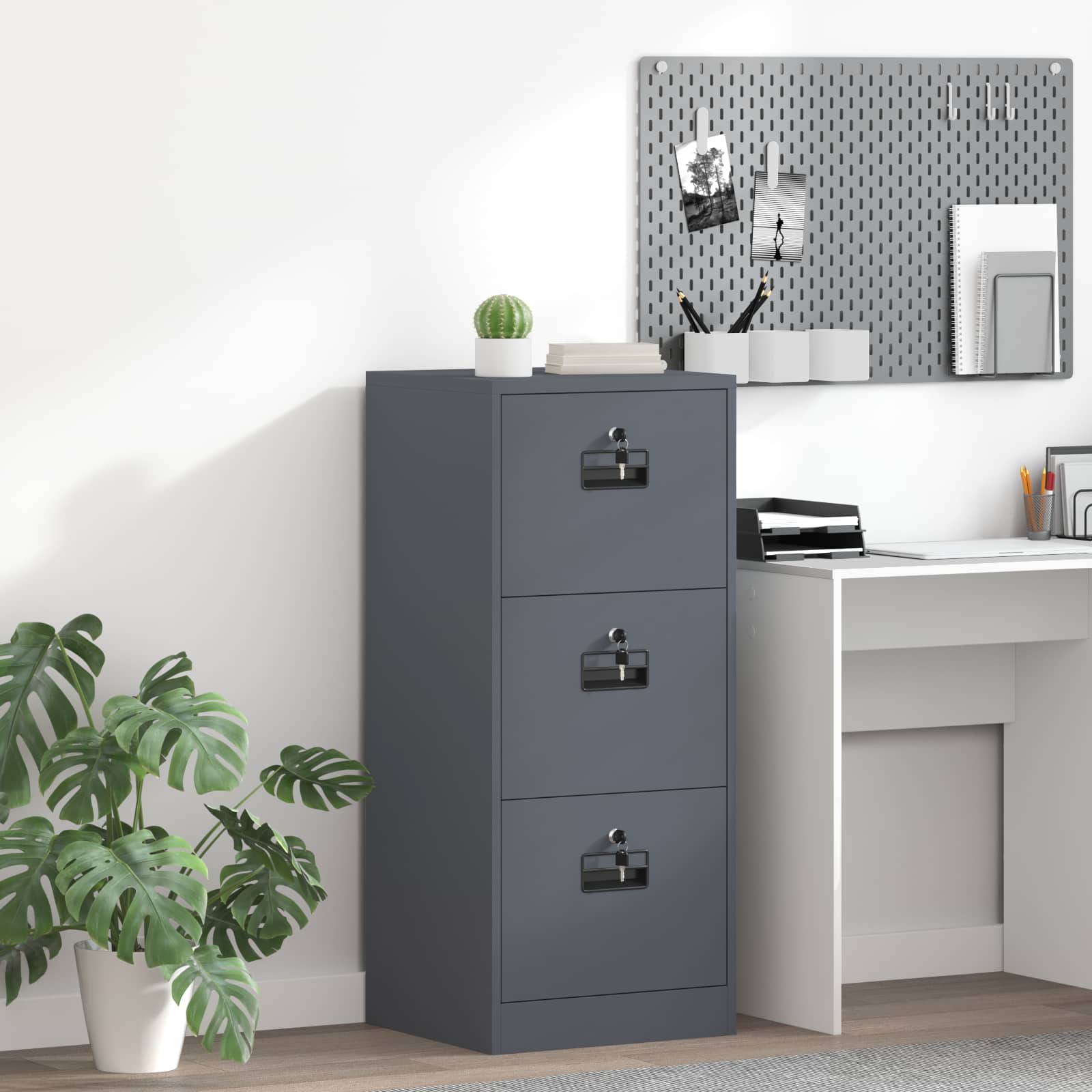 Ντουλάπα Αρχείων με συρτάρι Ανθρακί 45,5 x 42 x 106,5 εκ