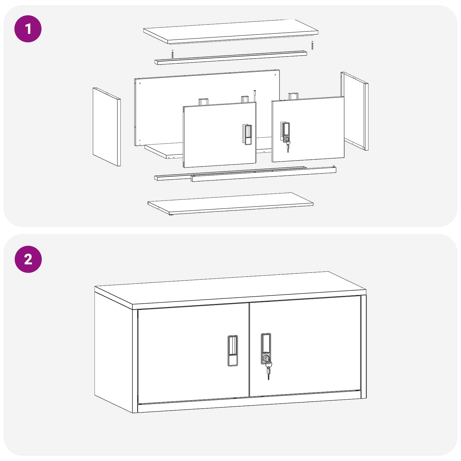 Ντουλάπι αποθήκευσης Χαμομηλί κίτρινο 90 x 40 x 40 εκ Ατσάλι - Pakobazaar