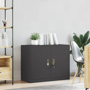 Ντουλάπι αποθήκευσης Μαύρο 90 x 40 x 70 cm Ατσάλι