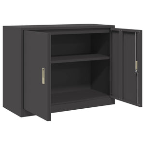 Ντουλάπι αποθήκευσης Μαύρο 90 x 40 x 70 cm Ατσάλι
