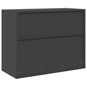 Ντουλάπι αποθήκευσης Μαύρο 90 x 40 x 70 cm Ατσάλι