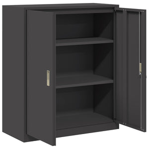 Ντουλάπι αποθήκευσης Μαύρο 90 x 40 x 105 cm Ατσάλι - Pakobazaar