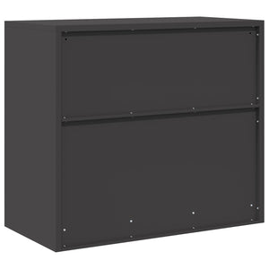 Ντουλάπι αποθήκευσης Μαύρο 80 x 40 x 70 εκ Ατσάλι