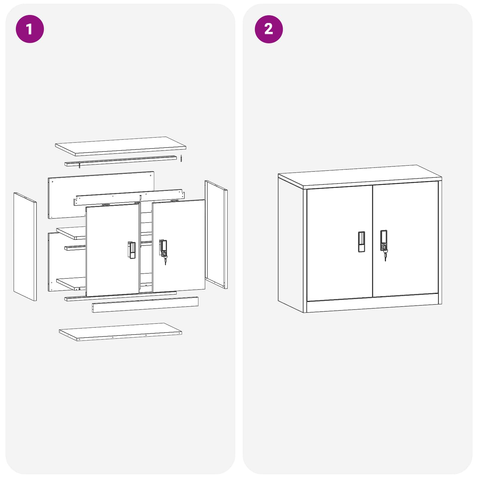 Ντουλάπι αποθήκευσης Ροζ 80 x 40 x 70 εκ Ατσάλι - Pakobazaar
