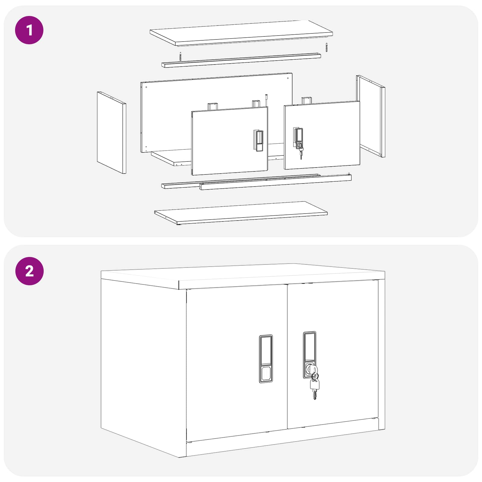 Ντουλάπι αποθήκευσης Ελιά Πράσινη 60 x 40 x 40 εκ. Ατσάλι - Pakobazaar