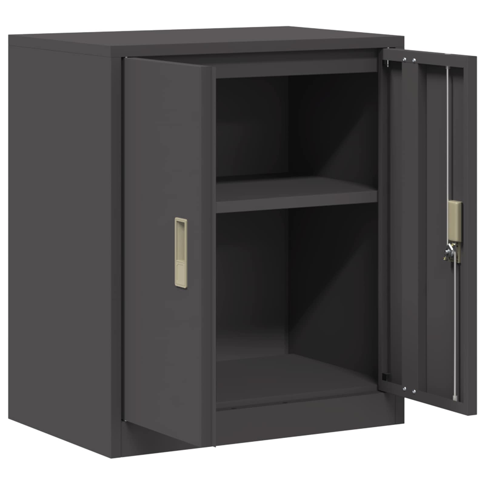 Ντουλάπι αποθήκευσης Μαύρο 60 x 40 x 70 εκ. Ατσάλι - Pakobazaar