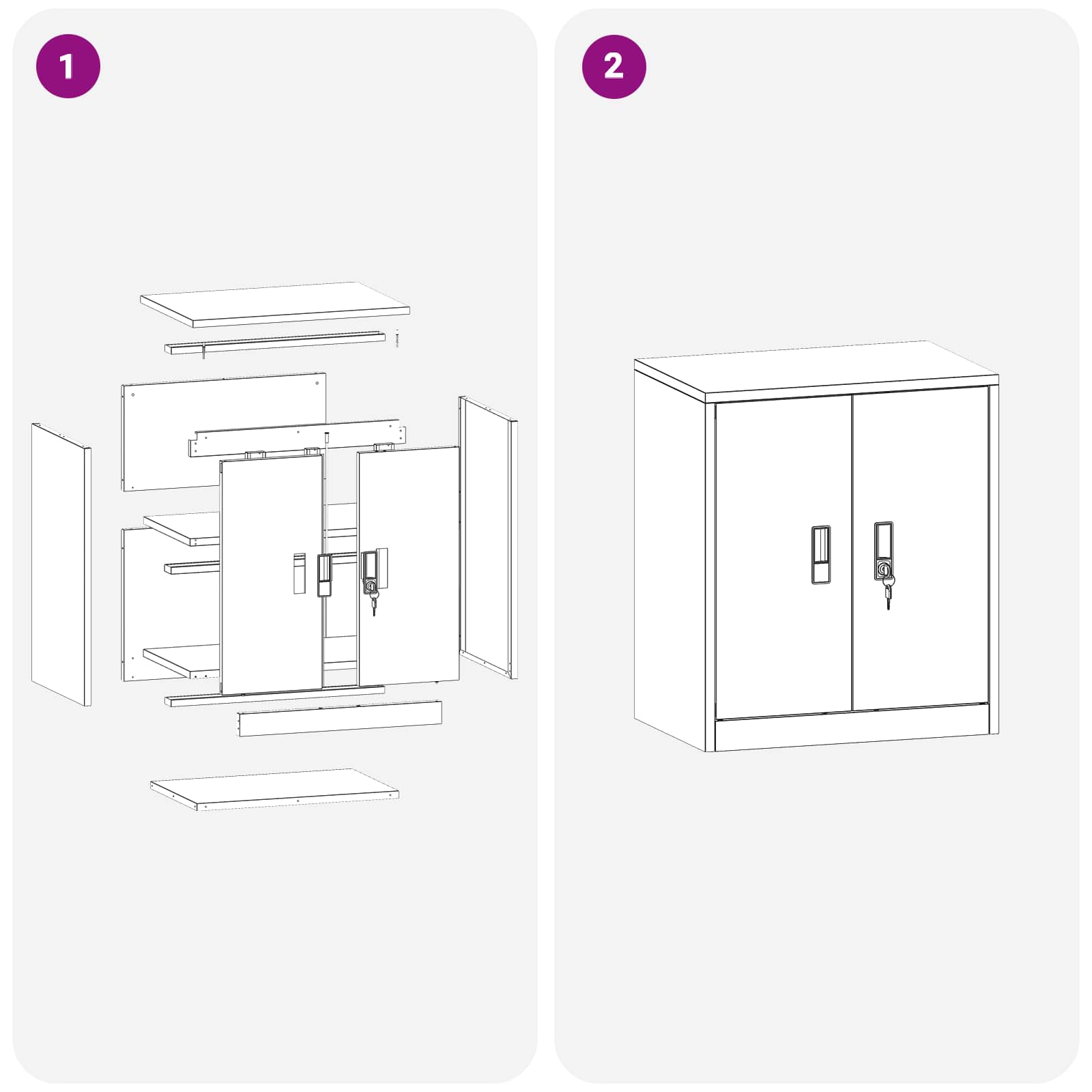 Ντουλάπι αποθήκευσης Ροζ 60 x 40 x 70 εκ. Ατσάλι - Pakobazaar