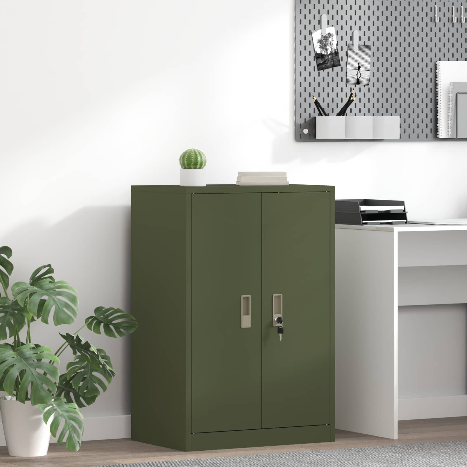 Ντουλάπι αποθήκευσης Ελιά Πράσινη 60 x 40 x 90 cm Ατσάλι - Pakobazaar