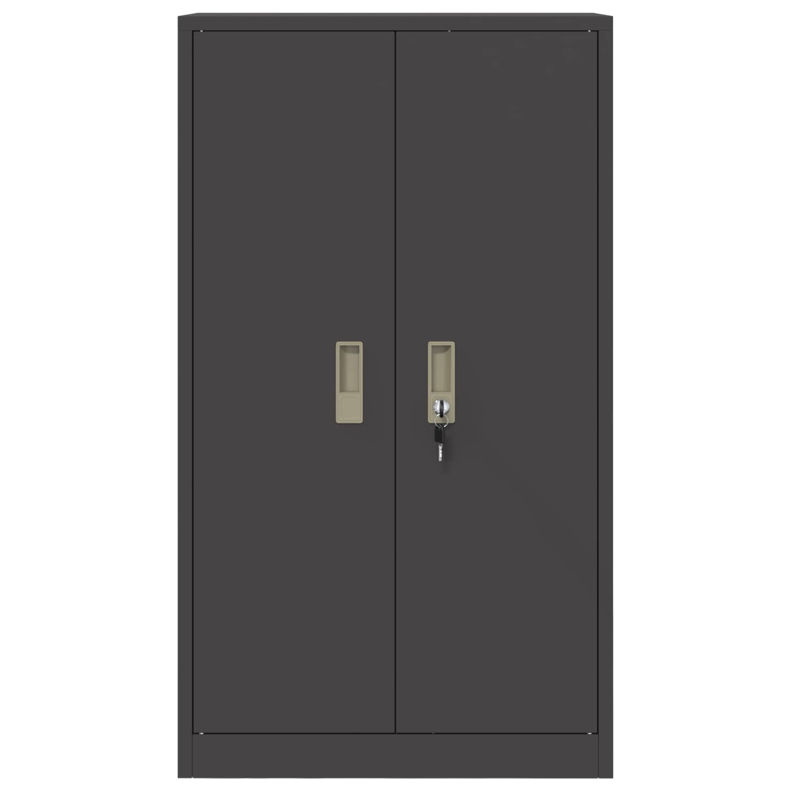 Ντουλάπι αποθήκευσης Μαύρο 60 x 40 x 105 εκ Ατσάλι - Pakobazaar