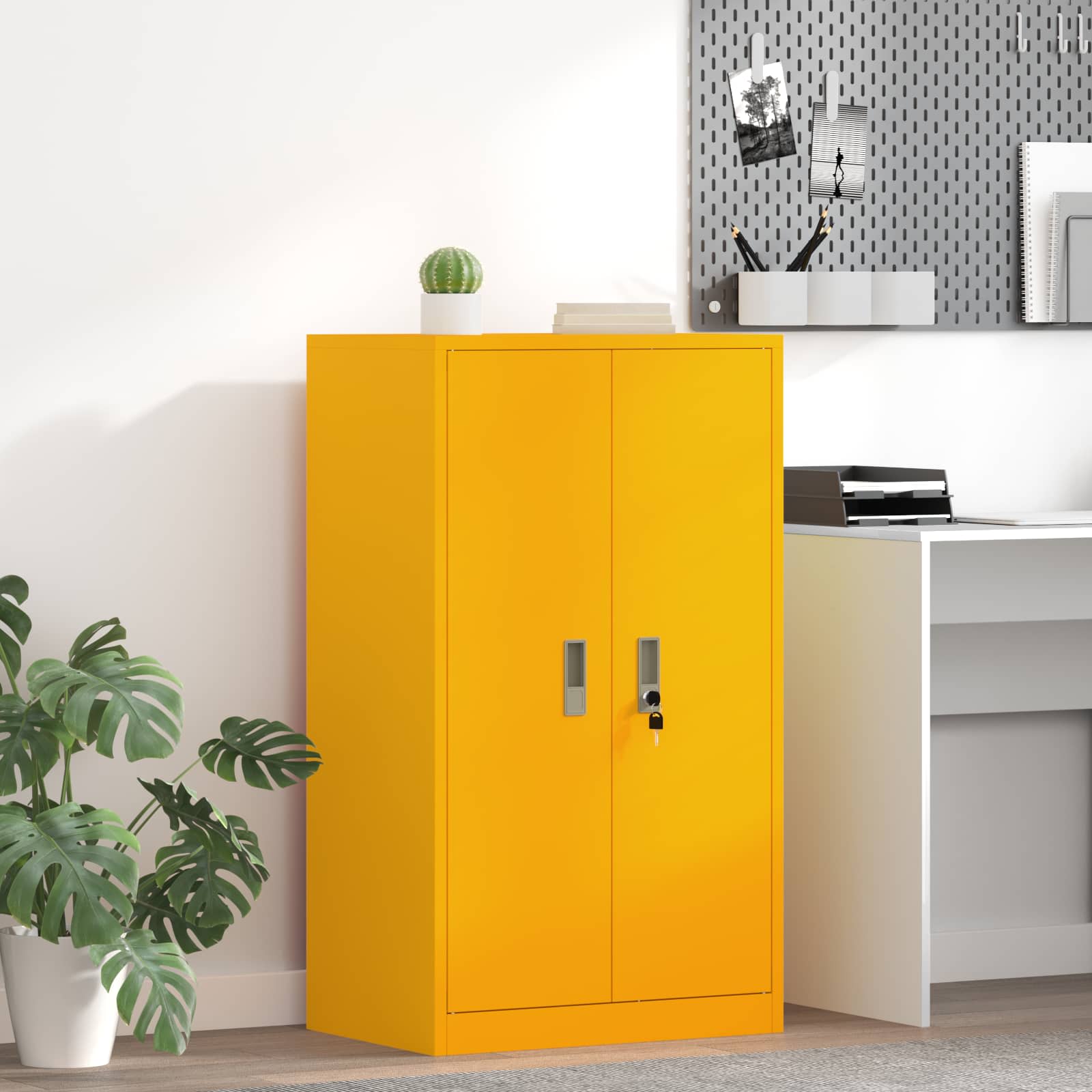Ντουλάπι αποθήκευσης Χαμομηλί κίτρινο 60 x 40 x 105 εκ Ατσάλι - Pakobazaar