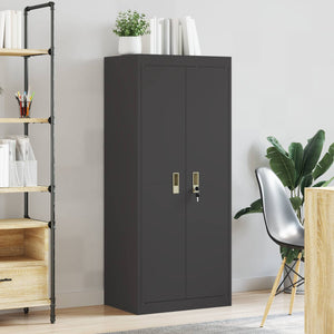 Ντουλάπι αποθήκευσης Μαύρο 60 x 40 x 140 cm Ατσάλι