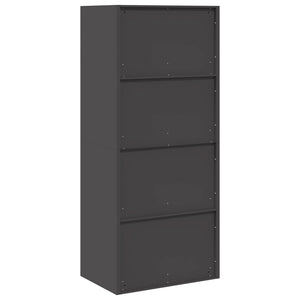 Ντουλάπι αποθήκευσης Μαύρο 60 x 40 x 140 cm Ατσάλι