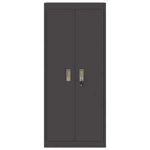 Ντουλάπι αποθήκευσης Μαύρο 60 x 40 x 140 cm Ατσάλι