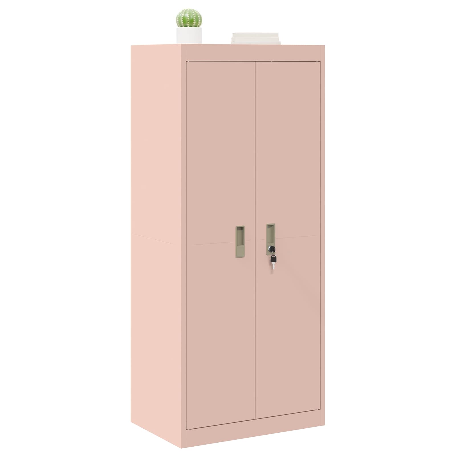 Ντουλάπι αποθήκευσης Ροζ 60 x 40 x 140 cm Ατσάλι - Pakobazaar