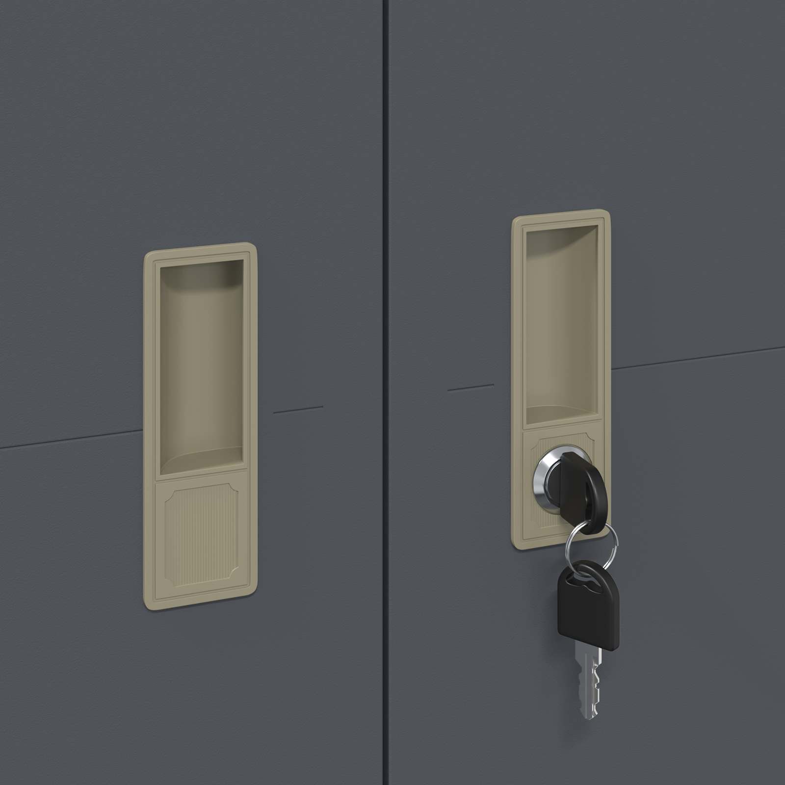 Ντουλάπι αποθήκευσης Ανθρακί 60 x 40 x 140 cm Ατσάλι - Pakobazaar