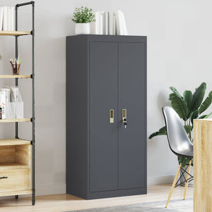 Ντουλάπι αποθήκευσης Ανθρακί 60 x 40 x 140 cm Ατσάλι - Pakobazaar
