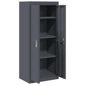 Ντουλάπι αποθήκευσης Ανθρακί 60 x 40 x 140 cm Ατσάλι - Pakobazaar