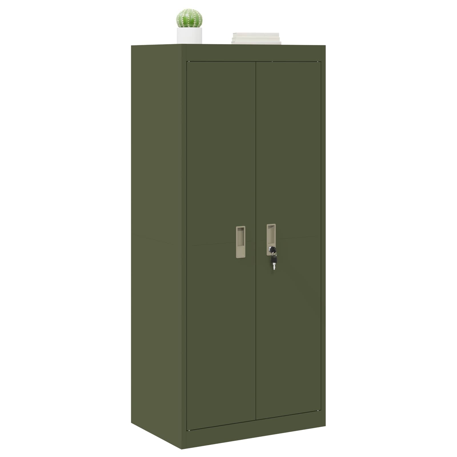 Ντουλάπι αποθήκευσης Ελιά Πράσινη 60 x 40 x 140 cm Ατσάλι