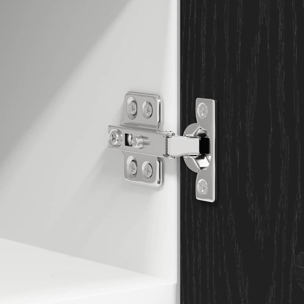 Κρεμαστό ντουλάπι 2 pcs Μαύρος Δρυς και Λευκό 30 x 31 x 40 εκ.