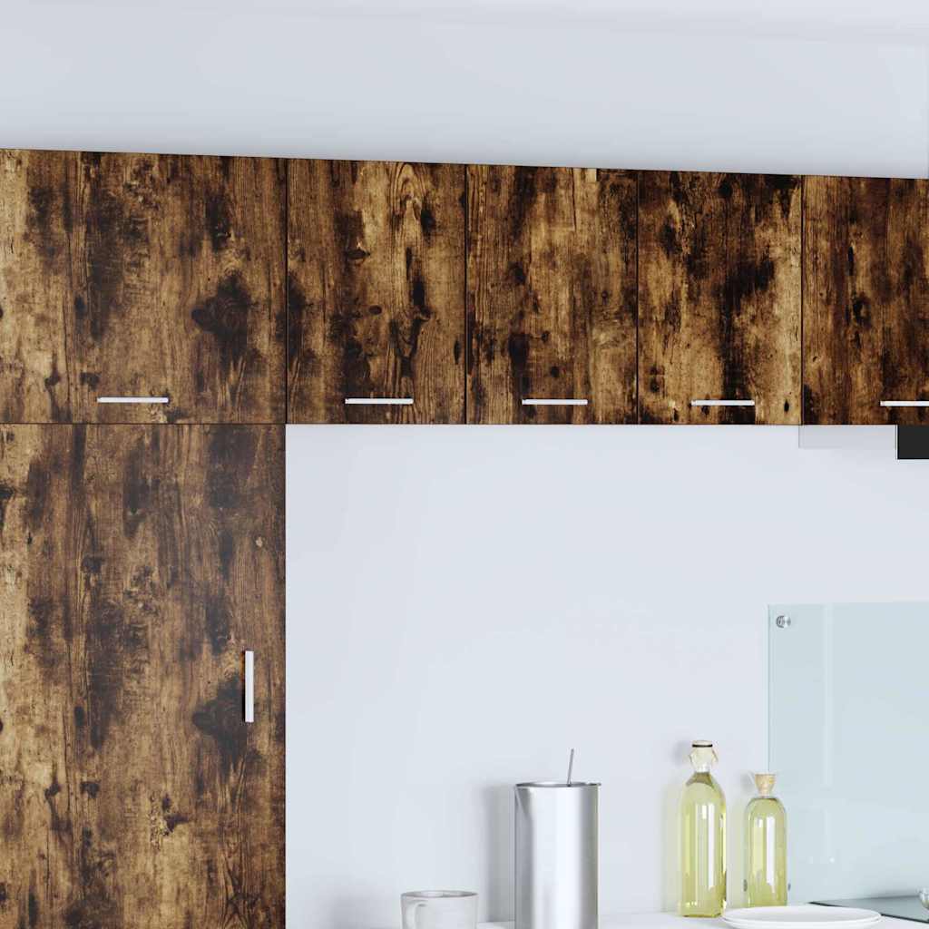 Κρεμαστό ντουλάπι Καπνιστός Δρυς και Λευκό 30 x 31 x 40 εκ.