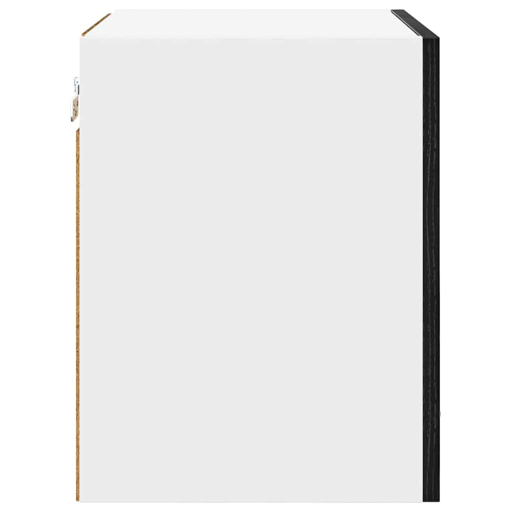 Κρεμαστό ντουλάπι Μαύρος Δρυς και Λευκό 40 x 31 x 40 εκ. - Pakobazaar