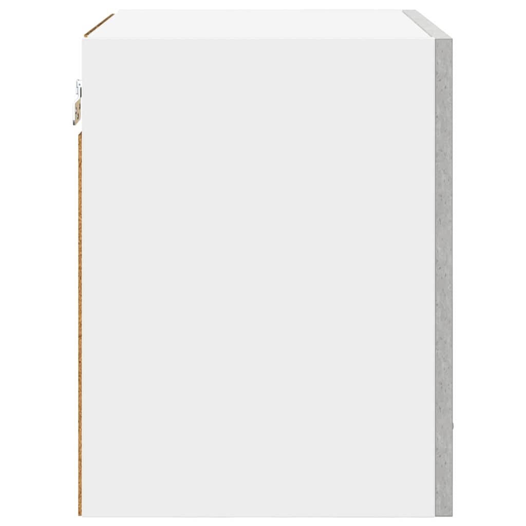 Κρεμαστό ντουλάπι με αποθήκευση 2 pcs Σκυρόδεμα Γκρι και Λευκό - Pakobazaar