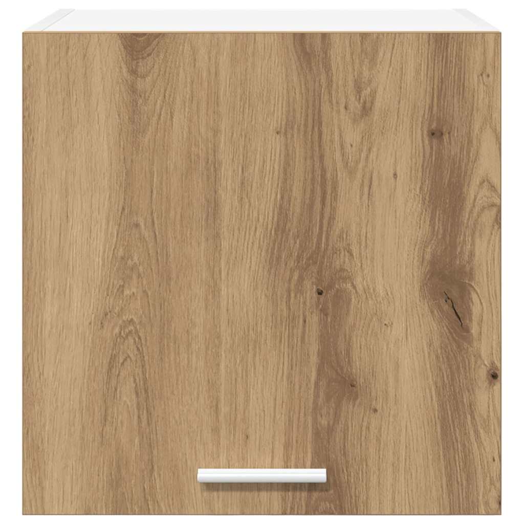 Κρεμαστό ντουλάπι με πόρτα 2 pcs Χειροποίητη Δρυς και Λευκό