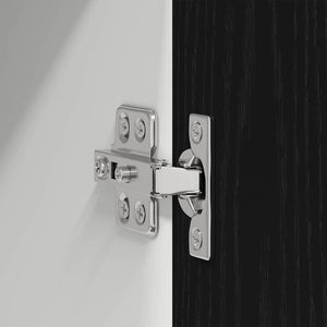 Κρεμαστό ντουλάπι 2 τμχ. Μαύρος Δρυς και Λευκό