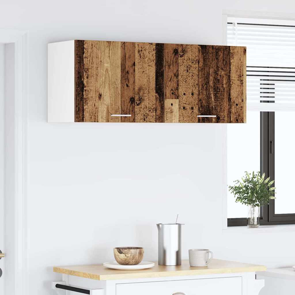 Κρεμαστό ντουλάπι 2 pcs Παλαιό Ξύλο και Λευκό 50 x 31 x 40 εκ.