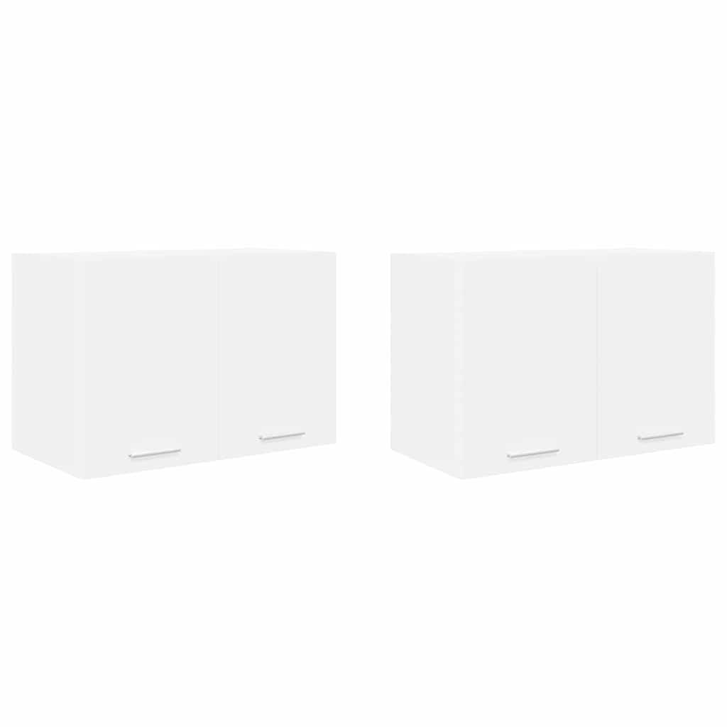 Κρεμαστό ντουλάπι με αποθήκευση 2 pcs Λευκό 60 x 31 x 40 εκ - Pakobazaar