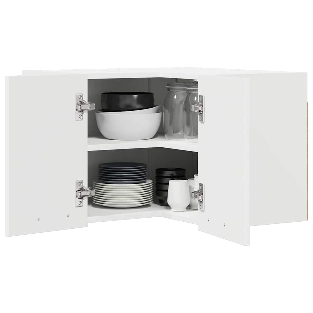 Κρεμαστό ντουλάπι Λευκό 57 x 57 x 40 εκ. Επεξεργασμένο ξύλο - Pakobazaar