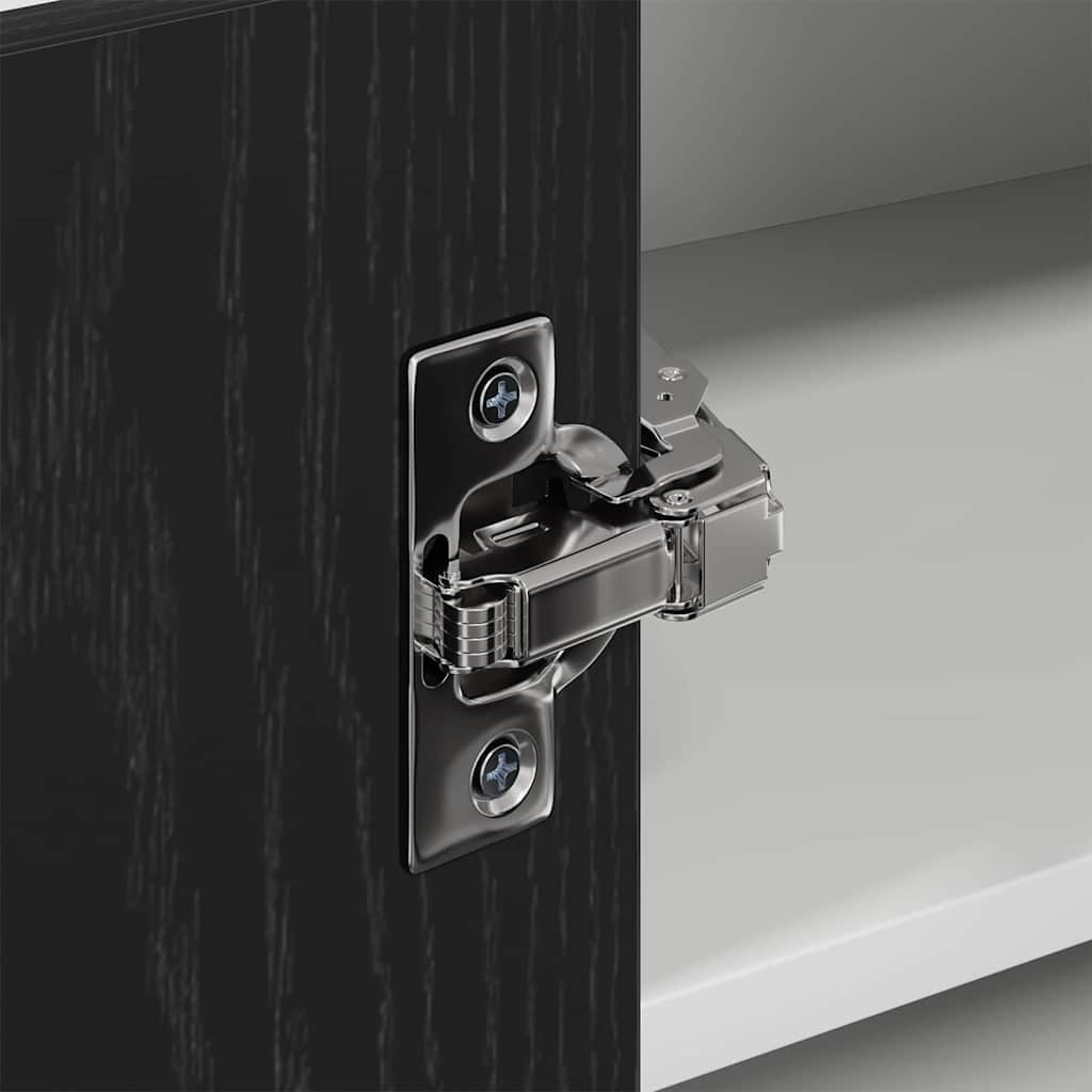 Κρεμαστό ντουλάπι Μαύρος Δρυς και Λευκό 57 x 57 x 40 εκ.