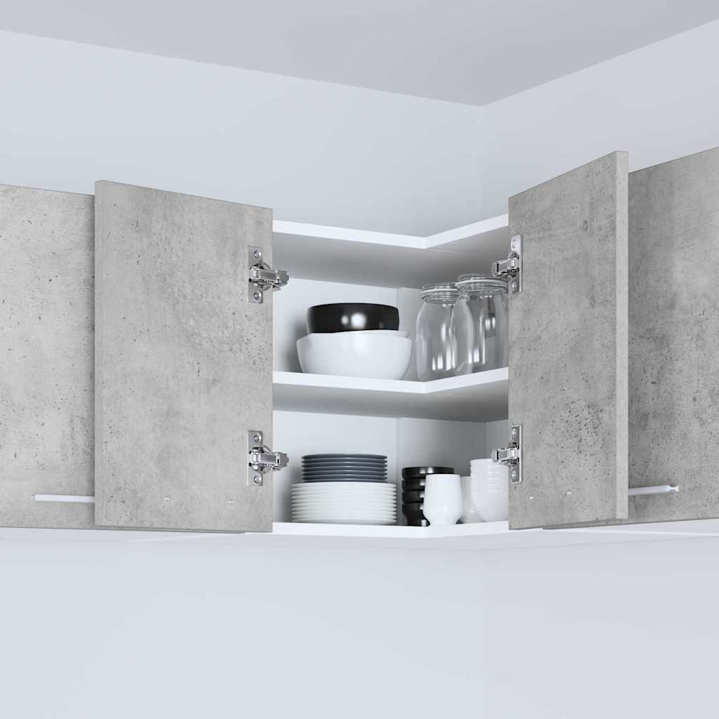 Κρεμαστό ντουλάπι Σκυρόδεμα Γκρι και Λευκό 57 x 57 x 40 εκ.