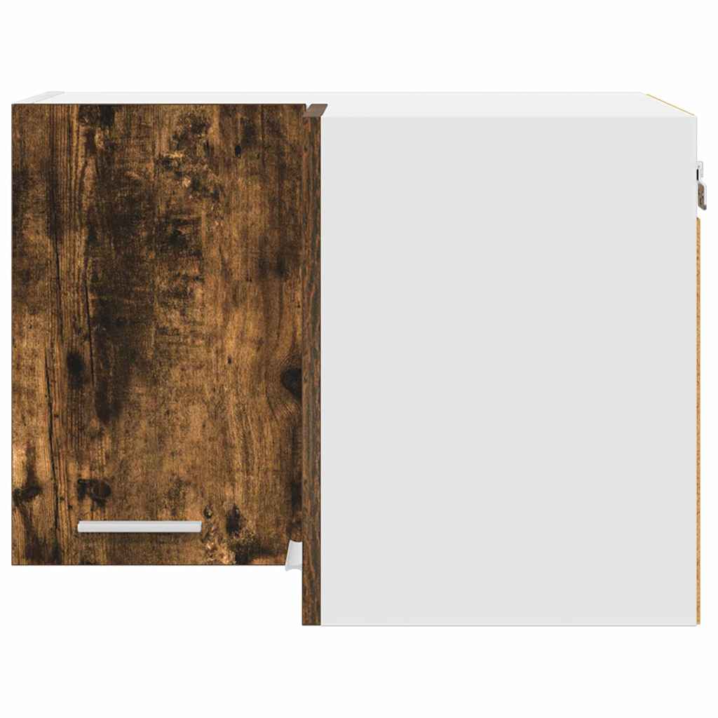 Κρεμαστό ντουλάπι Καπνιστός Δρυς και Λευκό 57 x 57 x 40 εκ.