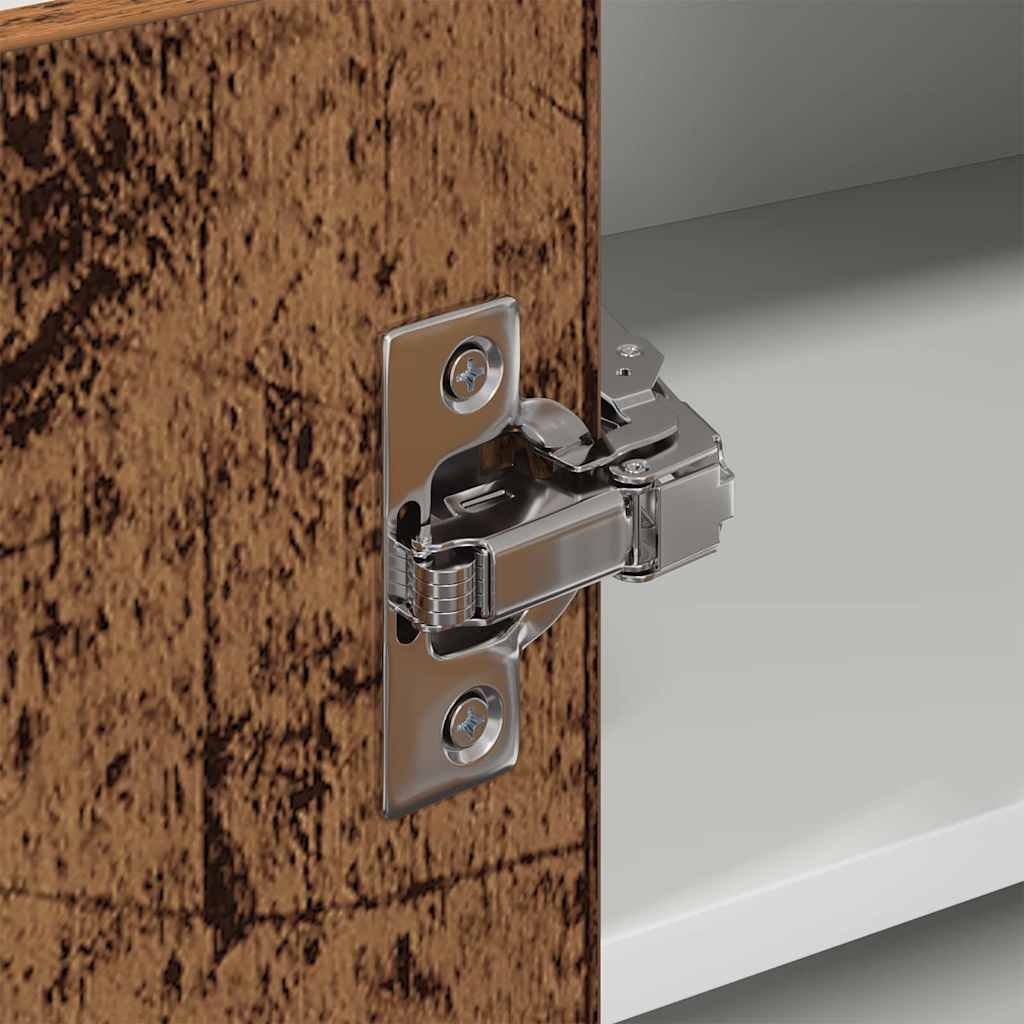 Κρεμαστό ντουλάπι Παλαιό Ξύλο και Λευκό 57 x 57 x 40 εκ.