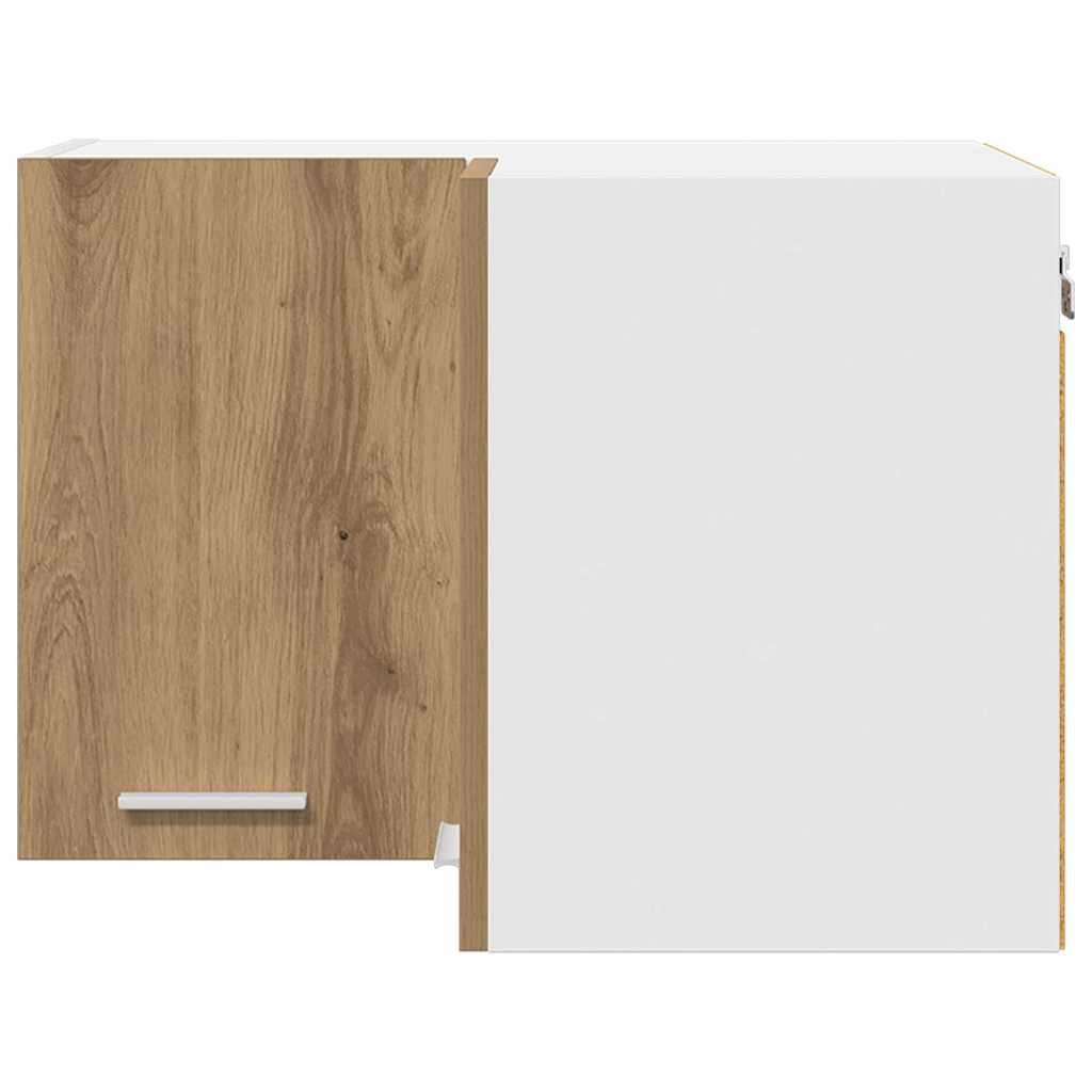 Κρεμαστό ντουλάπι Χειροποίητη Δρυς και Λευκό 57 x 57 x 40 εκ. - Pakobazaar