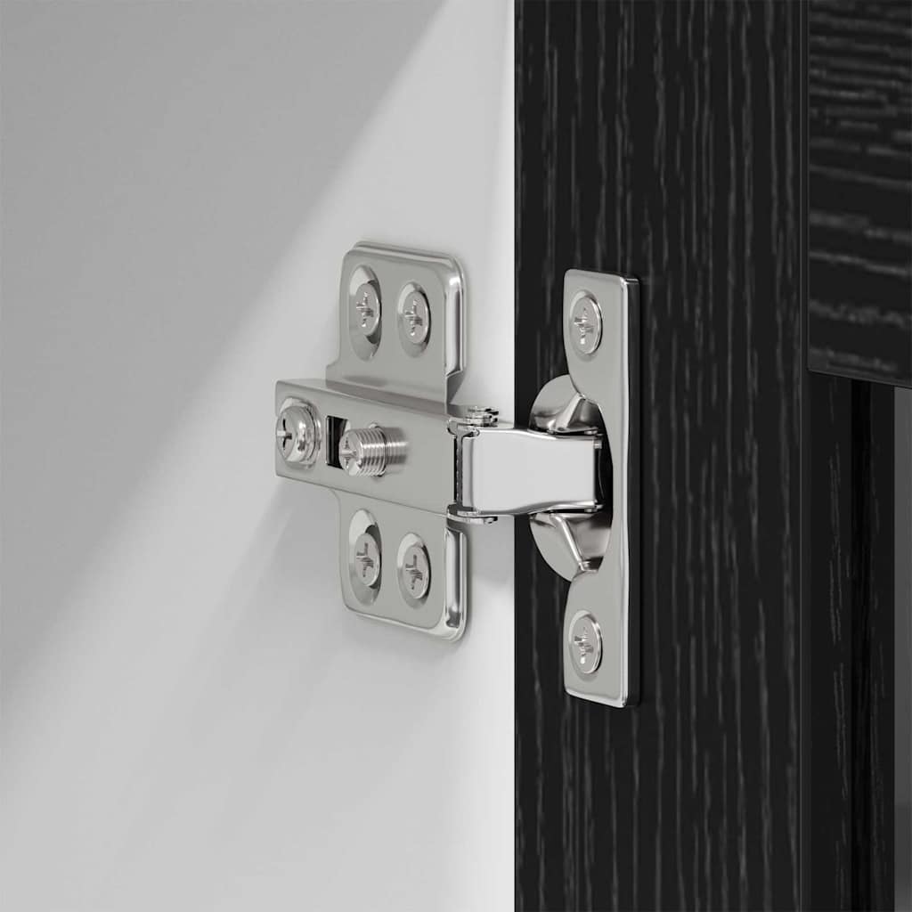 Κρεμαστό ντουλάπι με πόρτα 2 pcs Μαύρη Οξυά 40 x 31 x 40 εκ.