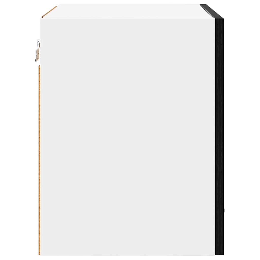 Κρεμαστό ντουλάπι με πόρτα 2 pcs Μαύρη Οξυά 40 x 31 x 40 εκ.