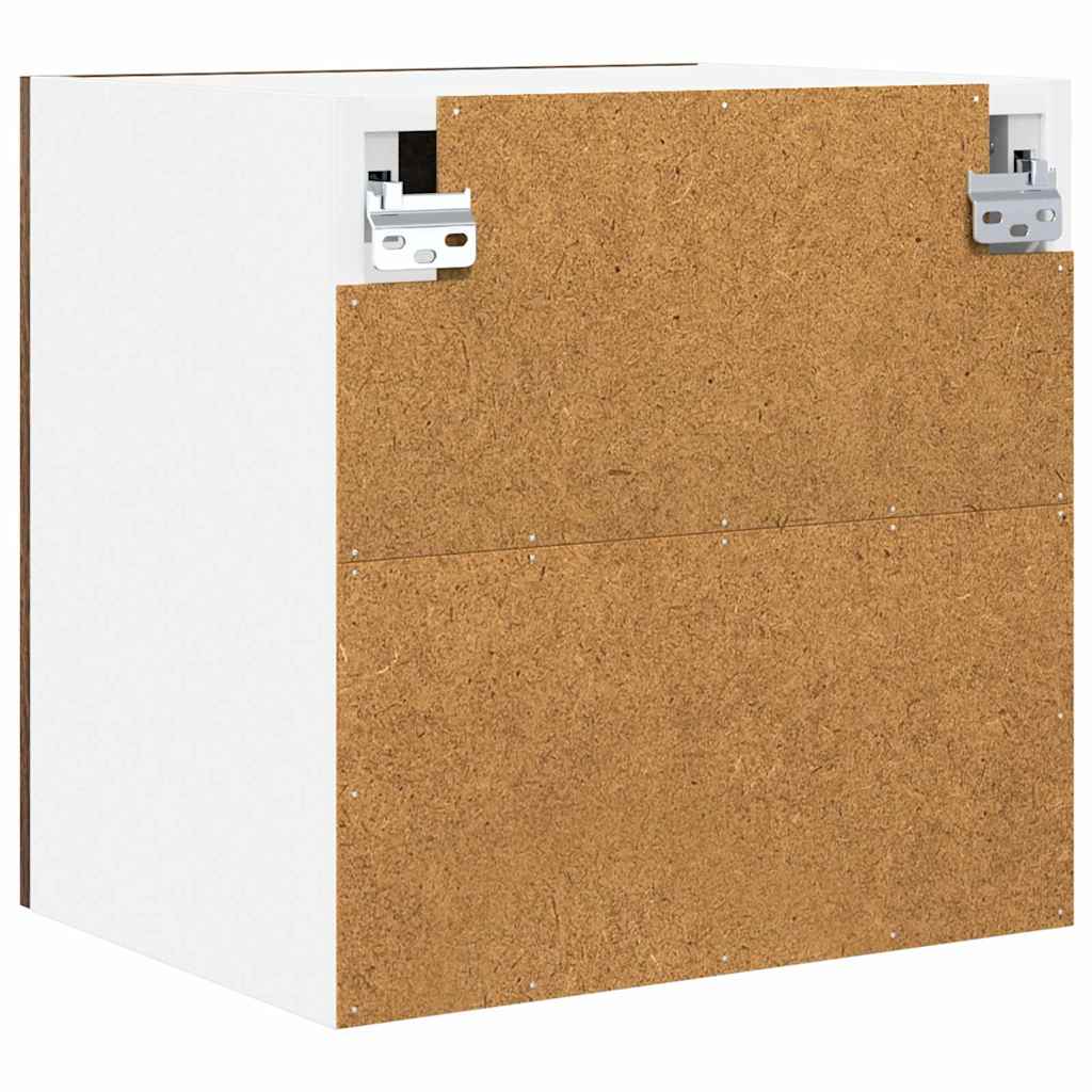 Κρεμαστό ντουλάπι με πόρτα 2 pcs Καπνιστό Δρύς 40 x 31 x 40 εκ.